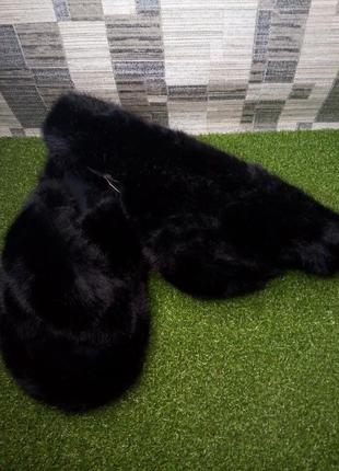 Женские меховые тапочки (иксики) на танкетке