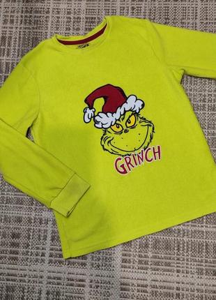 Флисовая пижамная кофтина, свитер grinch