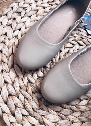 Туфлі човники з натуральної шкіри mango3 фото