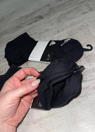 Шкарпетки чоловічі чорні короткі adidas,в упаковці 3 пари.3 фото