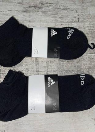 Шкарпетки чоловічі чорні короткі adidas,в упаковці 3 пари.2 фото