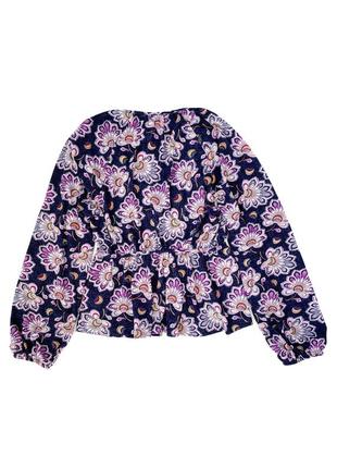Стильная блузка next в цветочный принт, xs8 фото