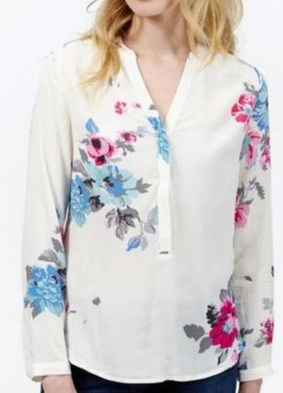 Молочная блуза с цветочным принтом р.xxl