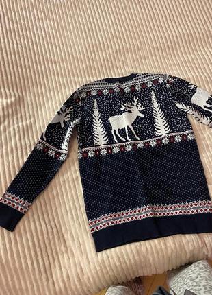 Новогодний свитер 🎄с оленями🫎6 фото