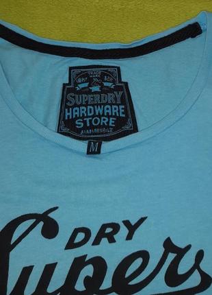 Модна блакитна футболка superdry hardware store, made in turkey, блискавичне надсилання5 фото
