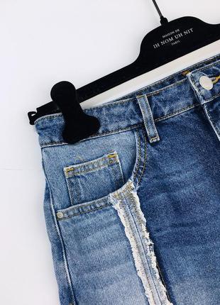 Женская юбка джинсовая мини короткая платье штаны2 фото