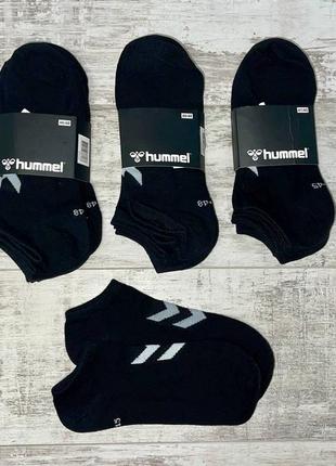 Шкарпетки короткі чоловічі чорні hummel 6 пар в упаковці.