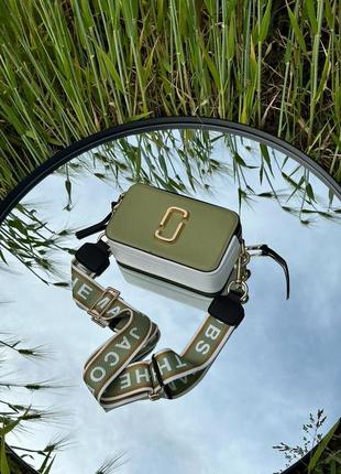 Женская сумка marc jacobs the snapshot olive/gold