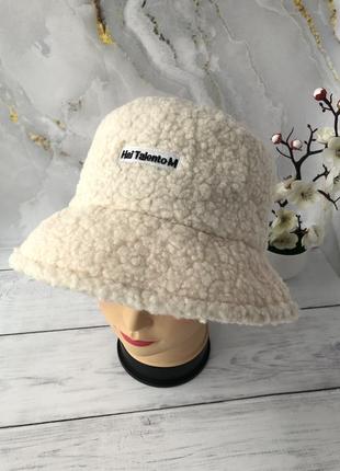 Панама тедді, шляпа, шапка, бежева, топ, тедд