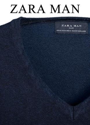 Пуловер зара мэн zara man basic size m black-navy2 фото