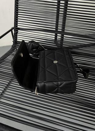 Женская сумка prada re-nylon padded shoulder black5 фото