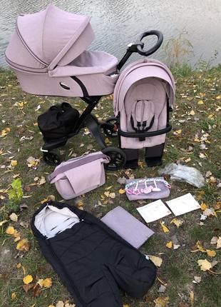 Сумка для мами до візочка stokke brushed lilac6 фото