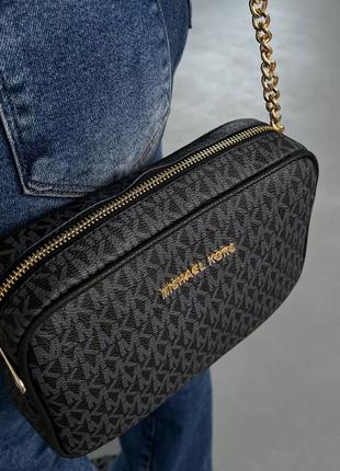 Женская сумка michael kors jet set dark blue5 фото