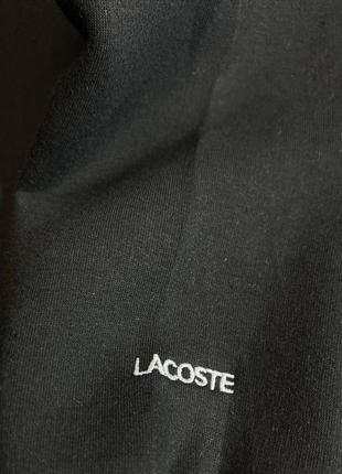 Стильное теплое мужское худи lacoste черного цвета