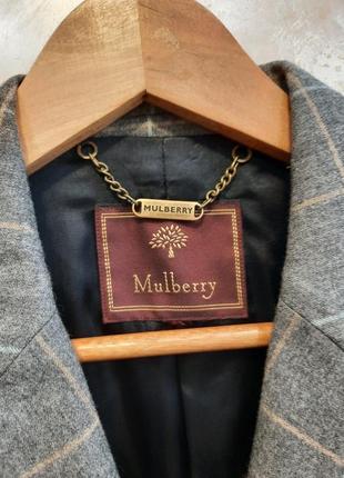 Mulberry пиджак в клетку 100 % шерсть (оригинал)9 фото