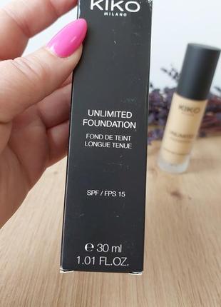 Kiko unlimited foundation spf 15 (оттенок neutral gold 50). оригинал из итальяи2 фото