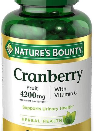 Nature's bounty cranberry with vitamin c 250 капсул (4384303833)