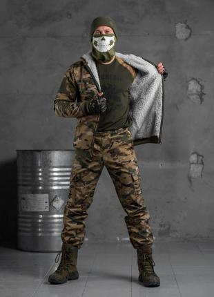 Зимовий тактичний костюм shredder на овчині мультикам)2 фото