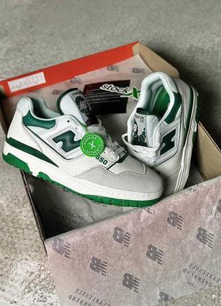 Кроссовки new balance 550 white green