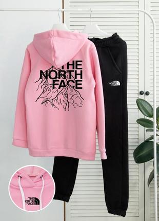 New! зима, теплий спортивний костюм the north face (фліс) tnf, тнф