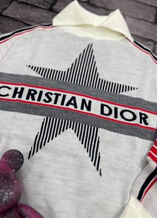 Кофта свитер в стиле christian dior белый4 фото