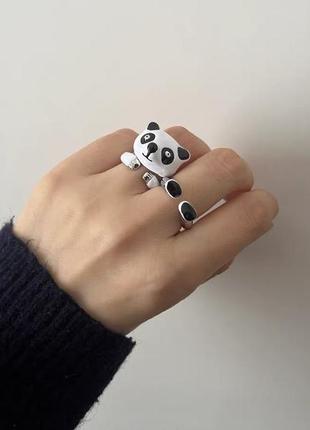 Кольцо панда тройное2 фото