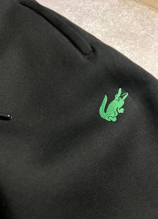 Стильный теплый мужской костюм lacoste черного цвета5 фото