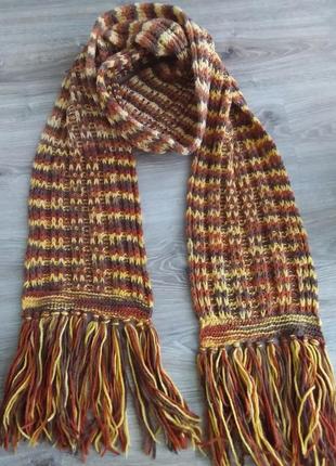 Зимовий теплий шарф, колір як на фото- терракот. ніжний на дотик, якісний шарф .довжина 214см.ширина 24см