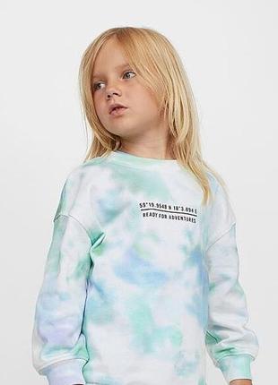 4-6/8-10 лет h&amp;m новый фирменный реглан лонгслив кофточка топ с принтом и надписью