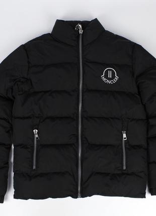 Зимова куртка moncler (з білим лого), колір чорний, різні розміри