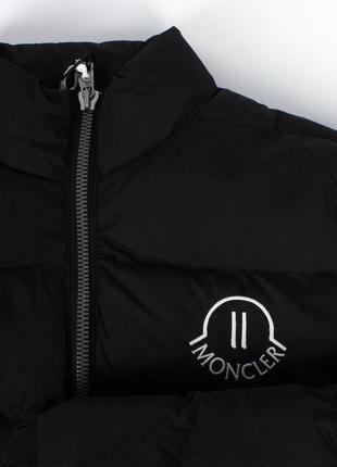 Зимняя куртка moncler (с белым лого), цвет черный, разные размеры3 фото