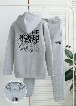 New! зима, теплый спортивный костюм the north face (флис) tnf, тн