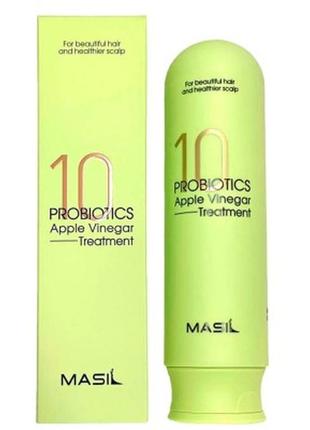 Бальзам для волосся від лупи з яблучним оцтом masil 10 probiotics aplle vinegar treatment 300 мл2 фото