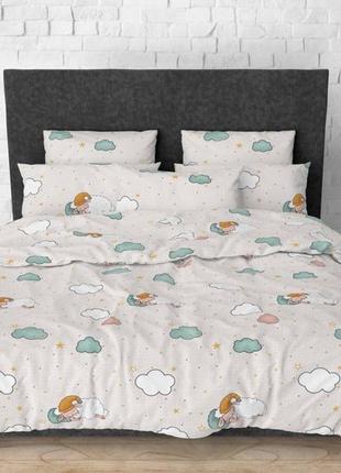 Полуторное детское постельное белье тучки