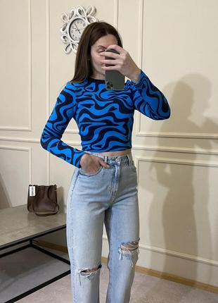 Кроп-топ zara топ h&m лонгслів