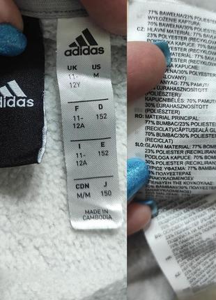 Стильный утепленный балахон adidas, кофта капюшонка, пайта худи на 10-12 лет3 фото