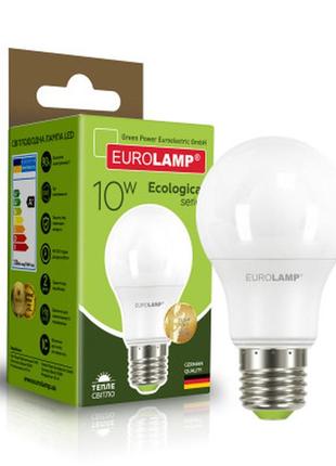 Лампочка eurolamp led а60 10w e27 3000k 220v (led-a60-10273(p))