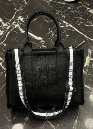 Сумка черная женская marc jacobs марк джейкобс  сумка большая the tote bag шопер