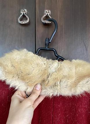 Зимнее суконное пальто с норкой7 фото