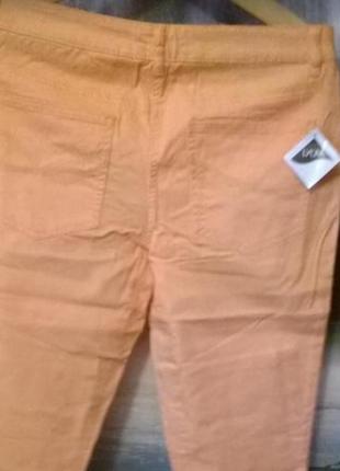 Новые персиковые брюки ,тонкие джинсы5 фото