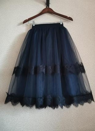 Юбка с кружевом
