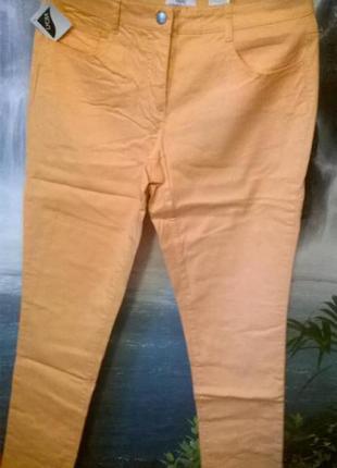Новые персиковые брюки ,тонкие джинсы2 фото