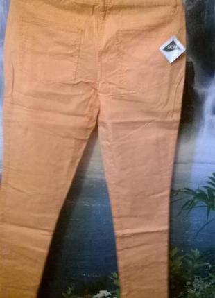 Новые персиковые брюки ,тонкие джинсы3 фото