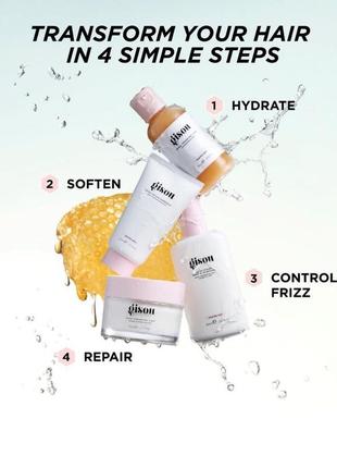 Набір для волосся gisou honey infused hydrating cleanse &amp; care routine hair set3 фото