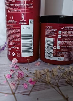 Набір "троянда і герань, еліксир сяйва" для фарбованого і тьмяного волосся - l'oreal paris "botanicals fresh care rose & geranium"2 фото
