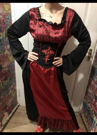 Карнавальное платье костюм королева вампиров хеллоуин 👻