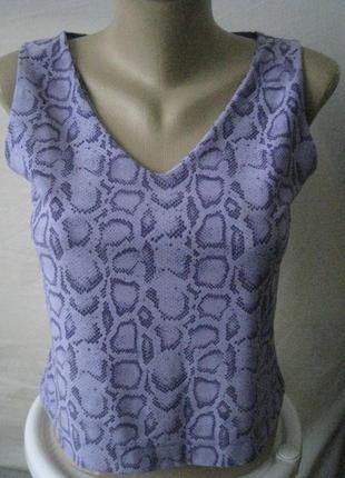 Блузка сиреневая тм new look леопард
