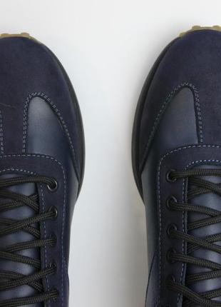 Синие кроссовки подошва с шипами кожаные с нубук вставки мужская обувь rosso avangard dolga bolt blu9 фото