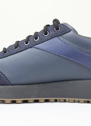 Синие кроссовки подошва с шипами кожаные с нубук вставки мужская обувь rosso avangard dolga bolt blu3 фото