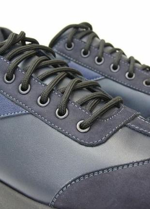 Синие кроссовки подошва с шипами кожаные с нубук вставки мужская обувь rosso avangard dolga bolt blu7 фото